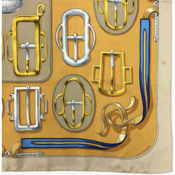 Hermes Bouclerie d'Attelage Silk Scarf, Carre 90 - Picture 7 of 8